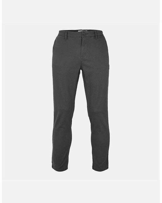 ONLY Gray Solid Patterned Straight Chinos for men