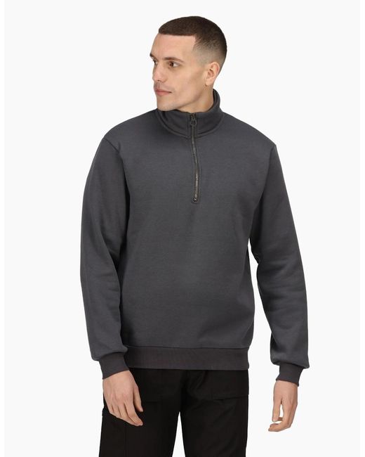 Regatta Gray Professional Quarter Zip Sweatshirt for men