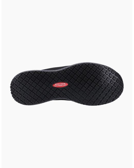 Skechers Black Workwear Squad Sr Wide Textile Safety Trainers