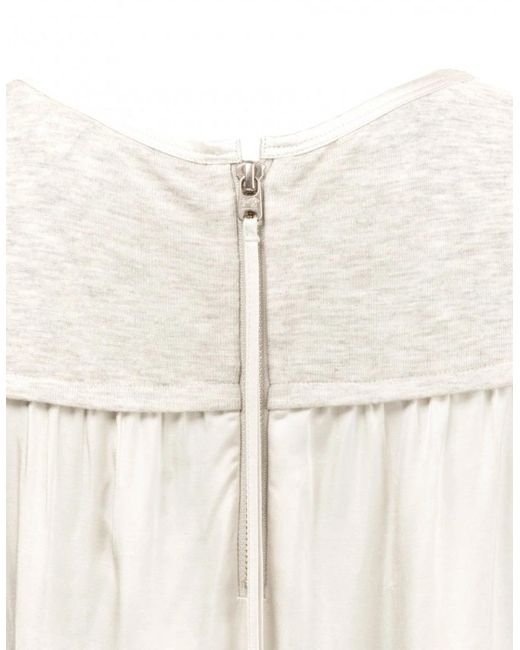 Maison Scotch White S/S Zip Closure Top