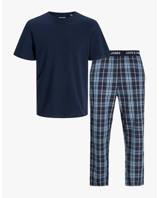 Jack & Jones Blue Luca Ss T-Shirt And Pants Set Blazer for men