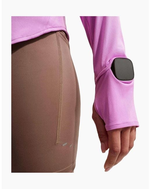 Nike Pink Ladies Swift Quarter Zip Running Top