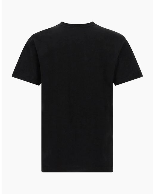 Dolce & Gabbana Black Italian Sportswear Flocked Logo T-Shirt for men