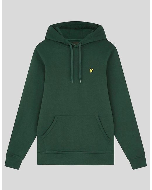 Lyle & Scott Green Loopback Cotton Hoodie for men