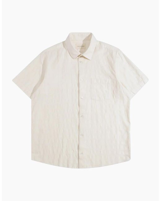 Far Afield White Tonal Dobby Classic Shirt for men