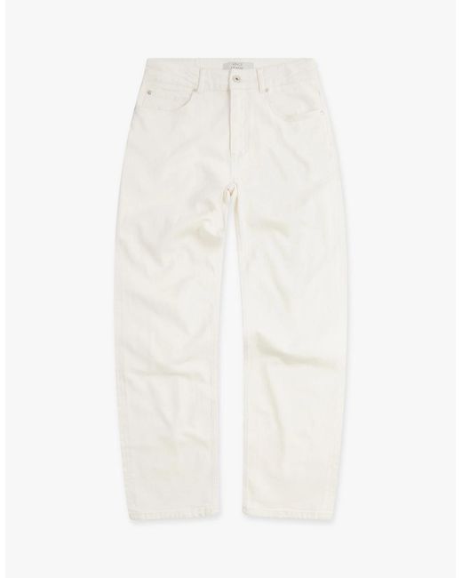Vingt Quatre Denim White Vingt Quatre Straight Fit Chalk Jeans