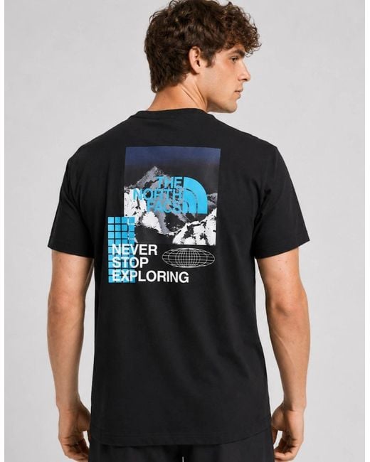 The North Face Black Energy Graphic Mountain Logo T-Shirt for men