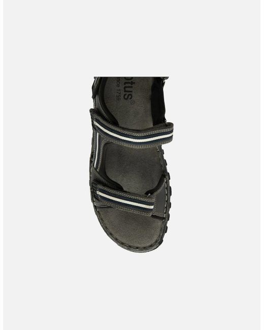 Lotus Black Gus Sandals for men