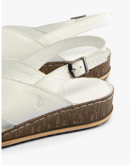 Hush Puppies White Elena Crossover Wedge Sandals
