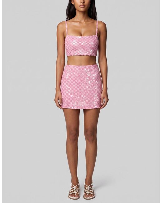 Oceanus Pink Mariposa Co-Ord Top
