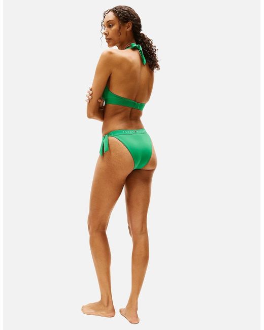 Tommy Hilfiger Green Th Original Halterneck Bikini Top, Radiant