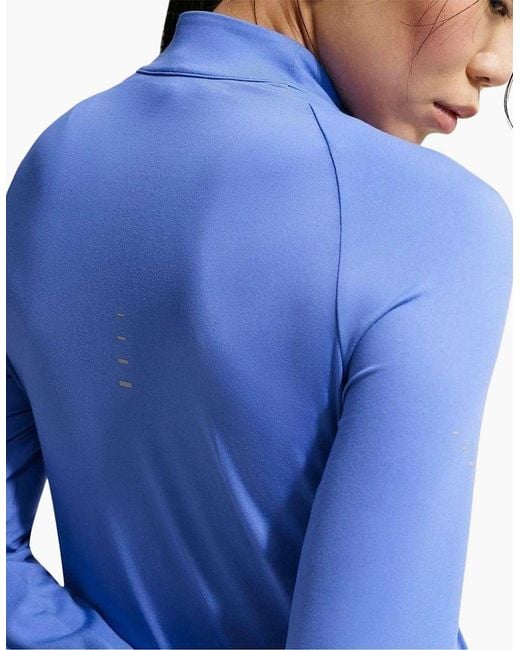Nike Blue Ladies Swift Quarter Zip Running Top