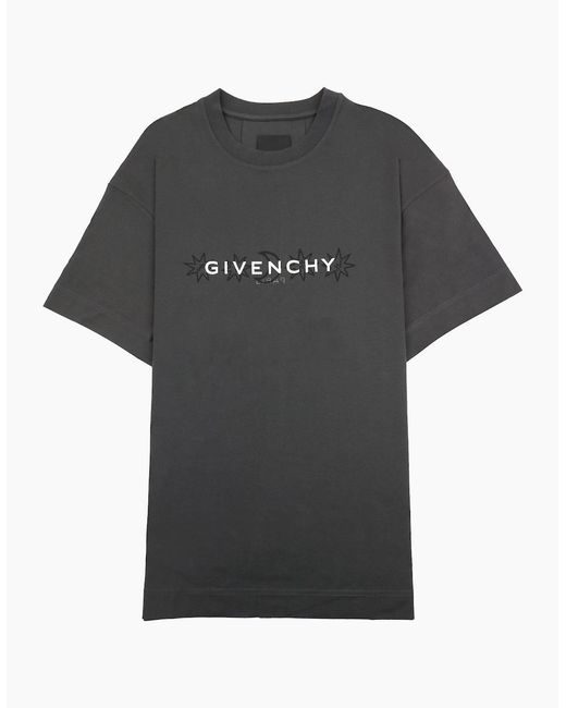 Givenchy Black Tarot Print Logo T Shirt Rosewood 209 for men