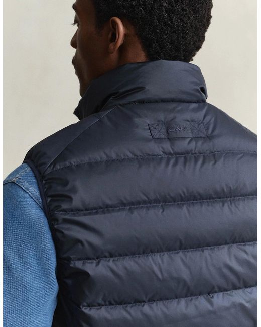 Gant Blue Light Down Shield Logo Gilet for men