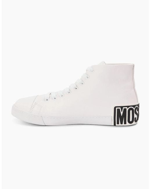 Moschino White Court Trainers for men
