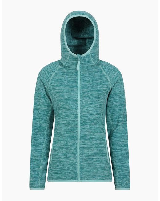 Mountain Warehouse Blue Ladies Lleyn Ii Melange Full Zip Hoodie