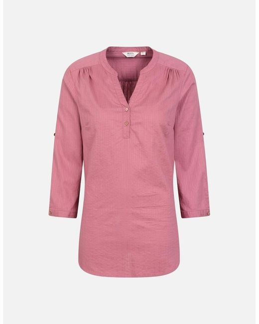 Mountain Warehouse Green Ladies Petra Relaxed Fit 3/4 Sleeve Shirt