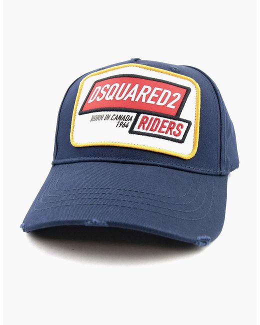 DSquared² Blue Dsquared Riders Cap for men
