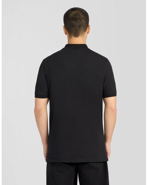 Lyle & Scott Black 1/4 Zip Short Sleeve Polo Shirt for men