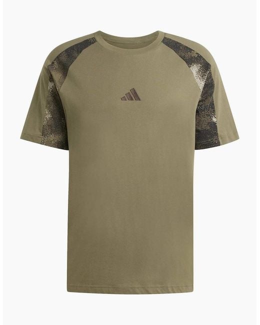 Adidas Green Camo Print T-Shirt for men