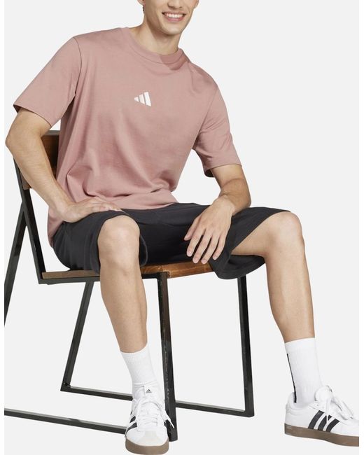 Adidas Blue Essential Shorts Poly Cotton Dri Fit Sportswear Summer Beach Bermuda for men
