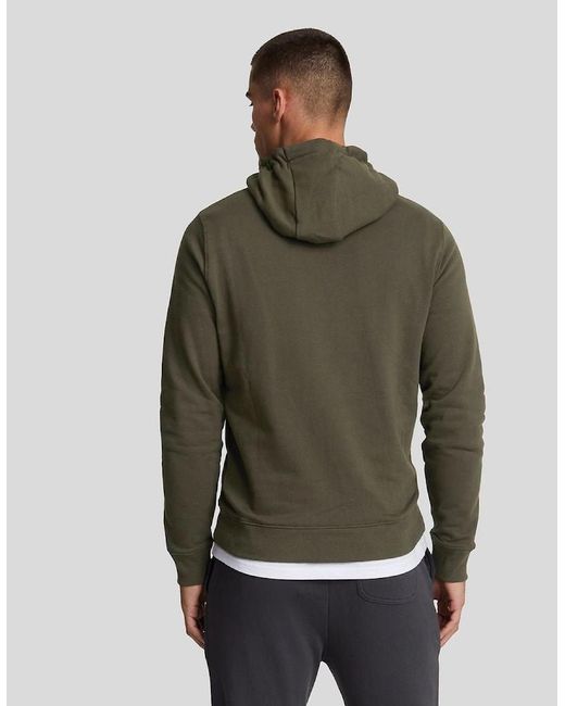 Lyle & Scott Green Loopback Cotton Hoodie for men
