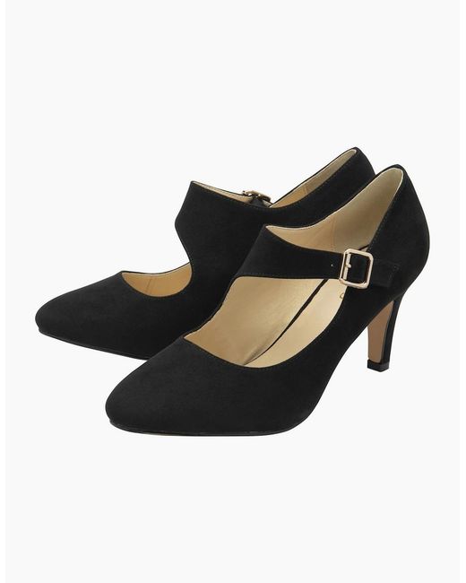 Lotus Black Laurana Court Shoes