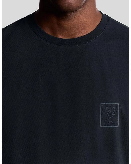 Lyle & Scott Blue Logo Graphic T Shirt for men