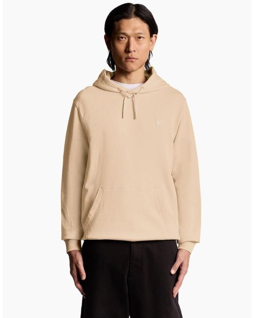 Lyle & Scott Natural Lyle & Scott Superfine Pullover Hoodie for men