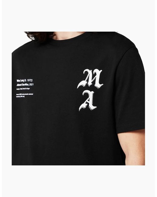 Amiri Black Wes Lang Checker Skull T Shirt for men