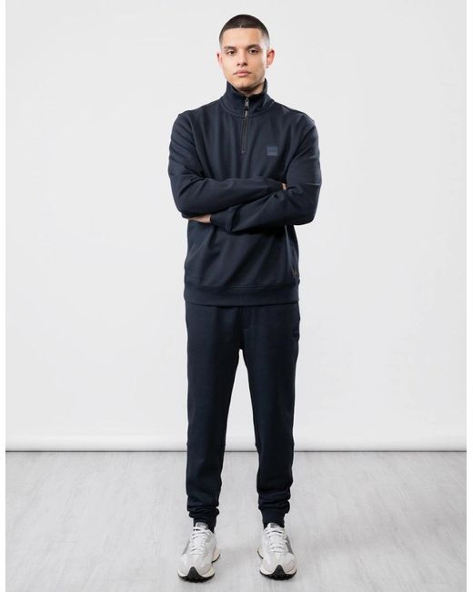 Boss Blue Boss Zetrust 1/4 Zip Sweatshirt for men