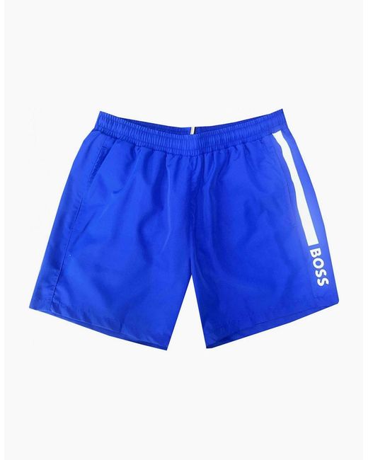 Boss Blue Dolphin Swim Shorts for men