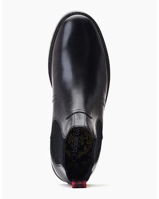 Base London Black Cutler Waxy Chelsea Boots for men