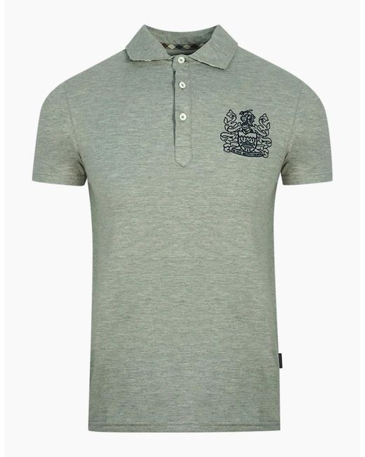 Aquascutum Green Aldis Crest Chest Logo Polo Shirt for men