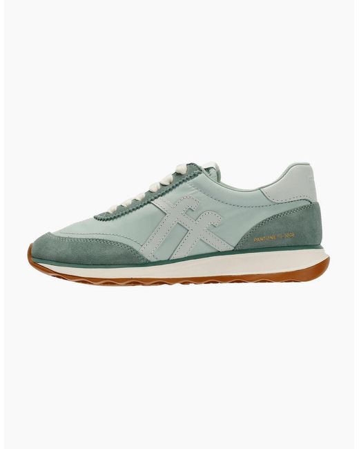 Fitflop Green Retro-Q X Pantone Suede Trainers