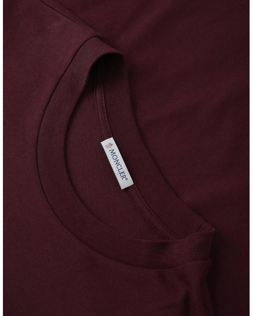 Moncler Red Cotton Trim T-Shirt