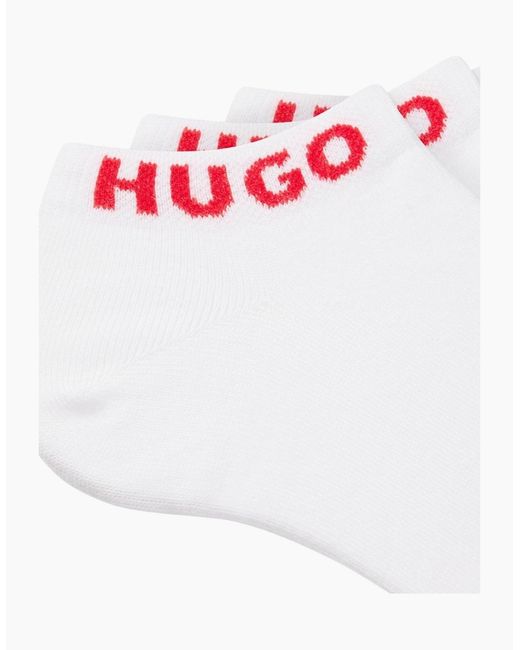 Boss White 3-Pack Classic Logo Trainer Socks