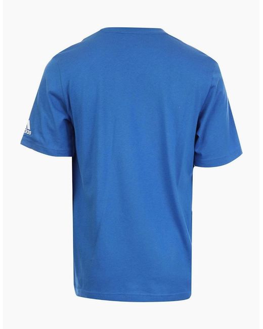 Adidas Blue Blank Tee for men