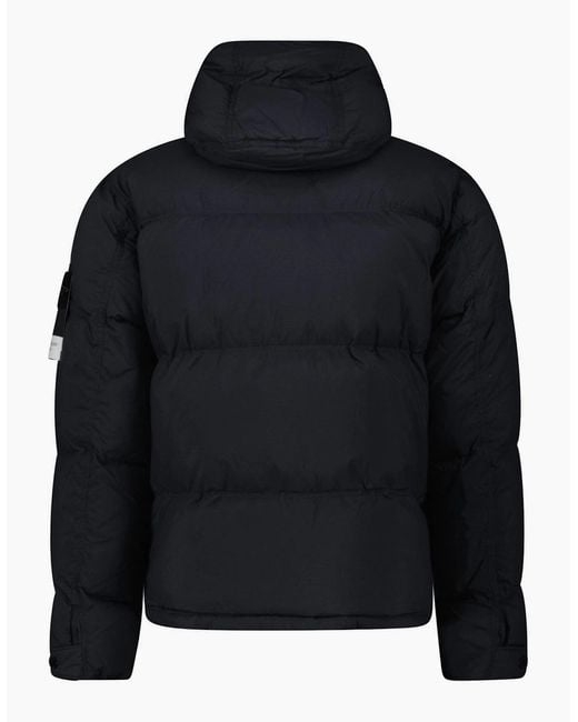 Stone Island Black Down Matte Ripstop Cordura Advanced Fabric Parka for men