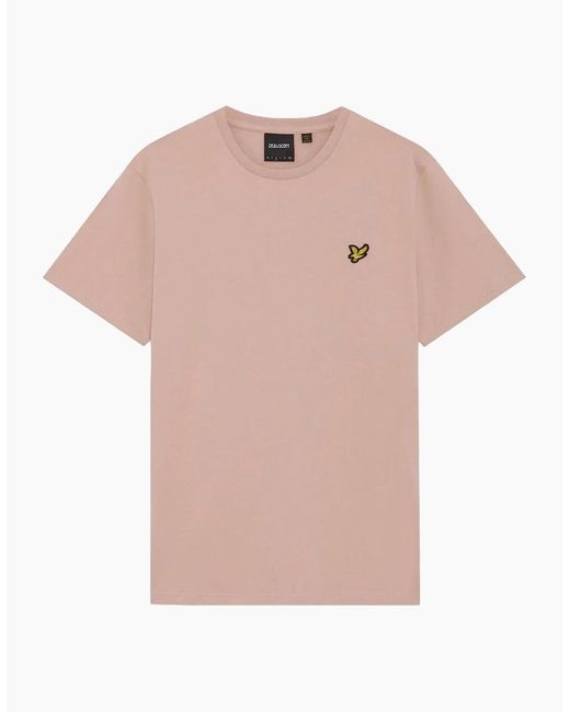 Lyle & Scott Pink Lyle & Scott Plain T-Shirt Grapefruit for men