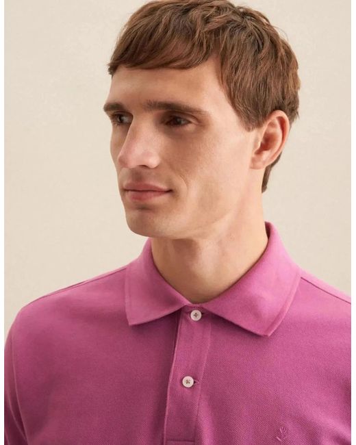 Seidensticker Pink Regular Fit Pique Polo Shirt Dark for men