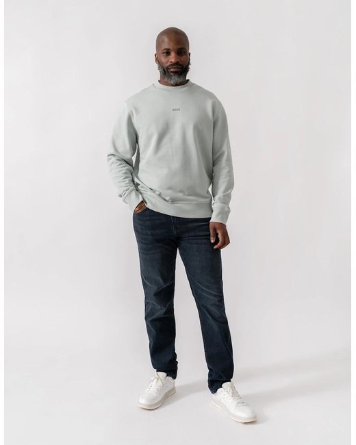 Boss Gray Boss Wesmallcrew Sweatshirt for men