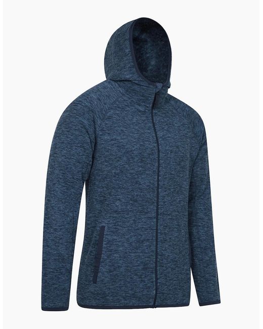 Mountain Warehouse Blue Snowdon Ii Full Zip Hoodie for men
