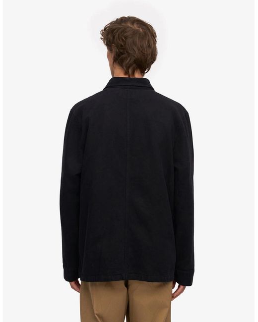 COLORFUL STANDARD Black Organic Workwear Jacket for men