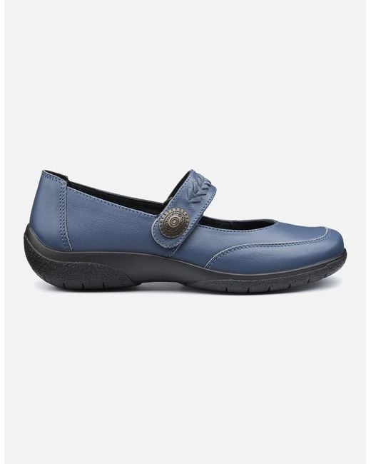 Hotter Blue Honour Mary Jane Shoes