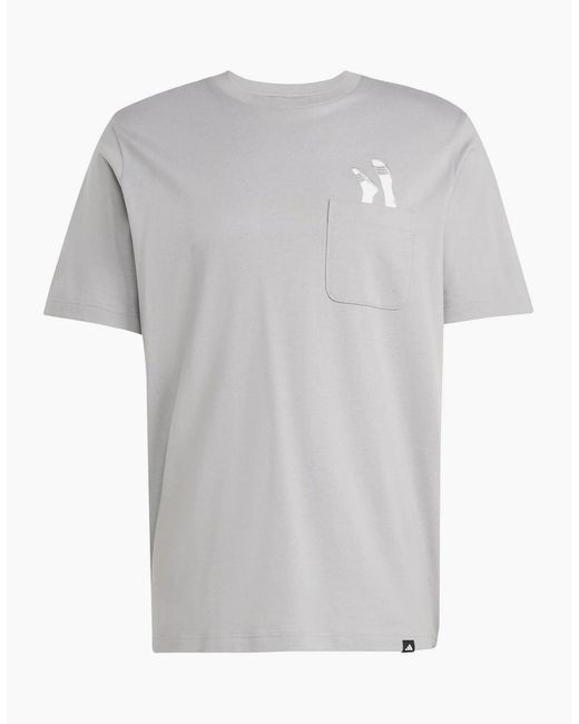Adidas Gray Regular Fit Short Sleeve Crew Neck T-Shirt for men
