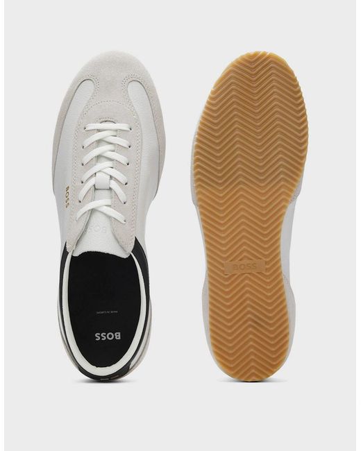 Boss White Boss Lineor Low Profile Trainers for men
