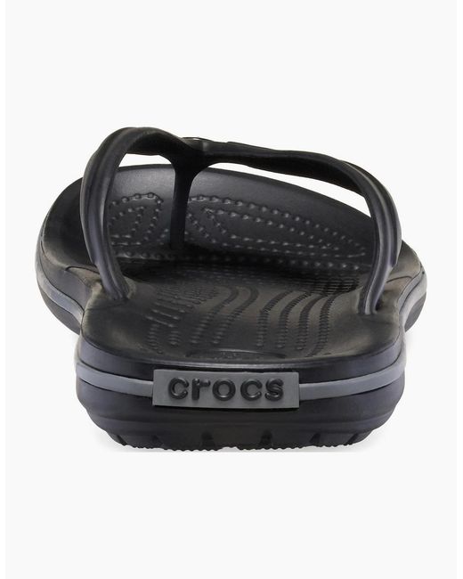 CROCSTM Black Crocband Flip Toe Post Sandals