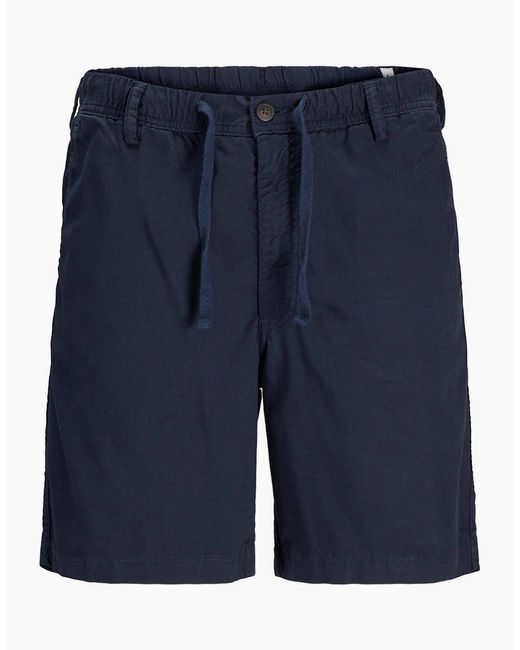 Jack & Jones Blue Linen Bermuda Shorts for men