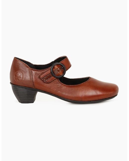 Rieker Brown Twirl Mary Jane Court Shoes